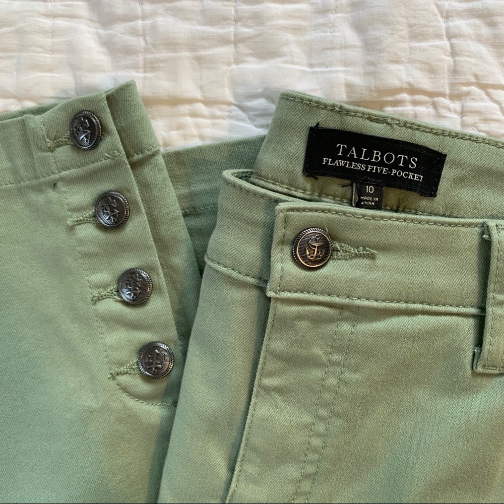 Stretch Ankle Chinos w/ Nautical Buttons